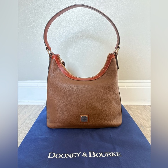 Dooney & Bourke Handbags - Dooney & Bourke Tan and Brown Hobo Bag